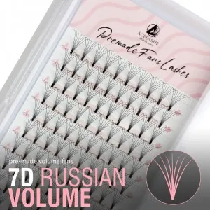Premium 7D Premade Volume Fans Short Stem Russian Volume Pre Fanned Lashes