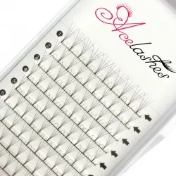 High quality premade 4D fan lashes supplier C curl 12mm