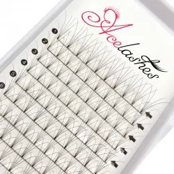 Private label premade fan 4D volume lashes wholesaler C curl 14mm
